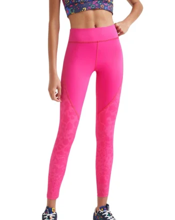 Colanti cu talie inalta si motiv animal print,