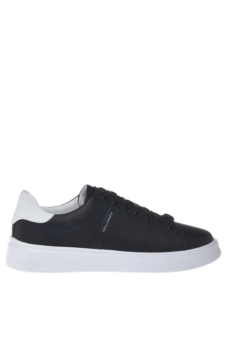 Pantofi sport low-cut de piele, Negru