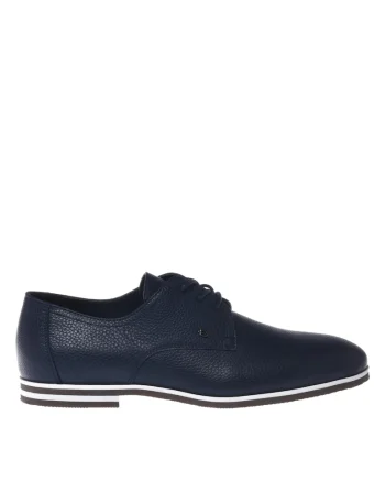 Pantofi Derby de piele, Albastru inchis