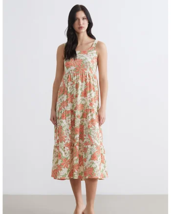Rochie stratificata cu model floral, pentru gravide, Multicolor