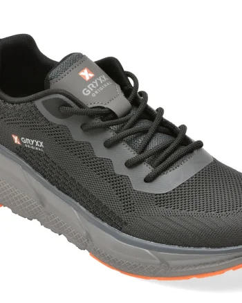 Pantofi sport GRYXX negri, 1301, din material textil