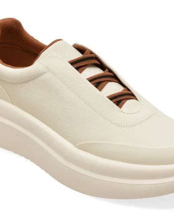 Pantofi sport EPICA albi, 6006, din piele naturala
