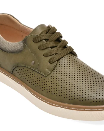 Pantofi BITE THE BULLET kaki, Q165, din piele naturala