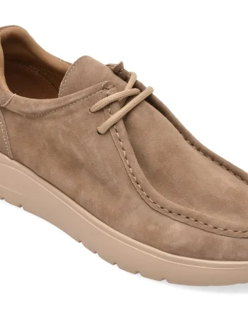 Mocasini GRYXX bej, QS845, din piele intoarsa