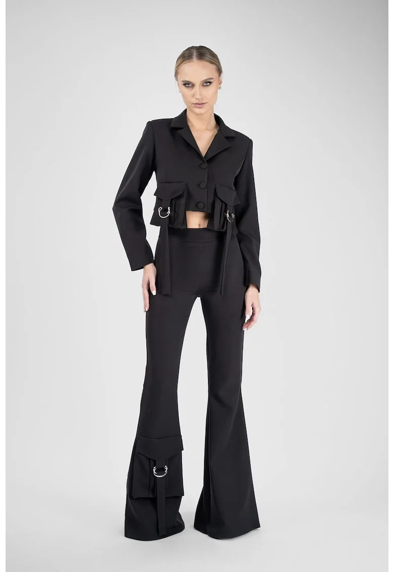 Pantaloni evazați Black, Negru