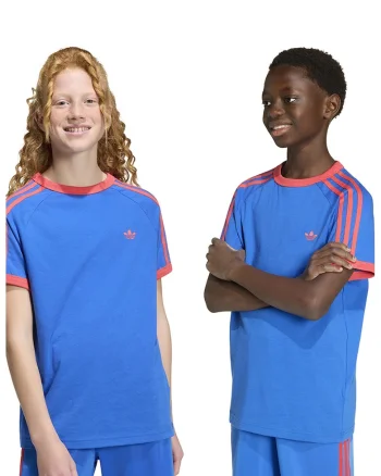 Tricou cu maneci raglan 3Stripe, Coral/Albastru