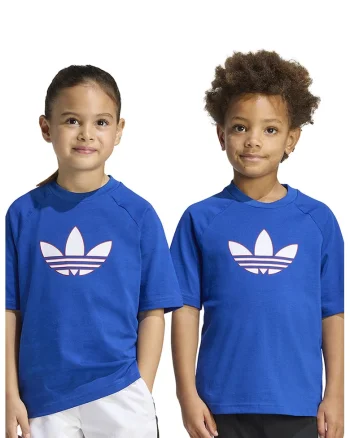 Tricou de bumbac cu maneci raglan, Alb, Albastru royal,