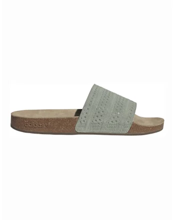 Papuci de piele intoarsa Adilette RS, Verde deschis