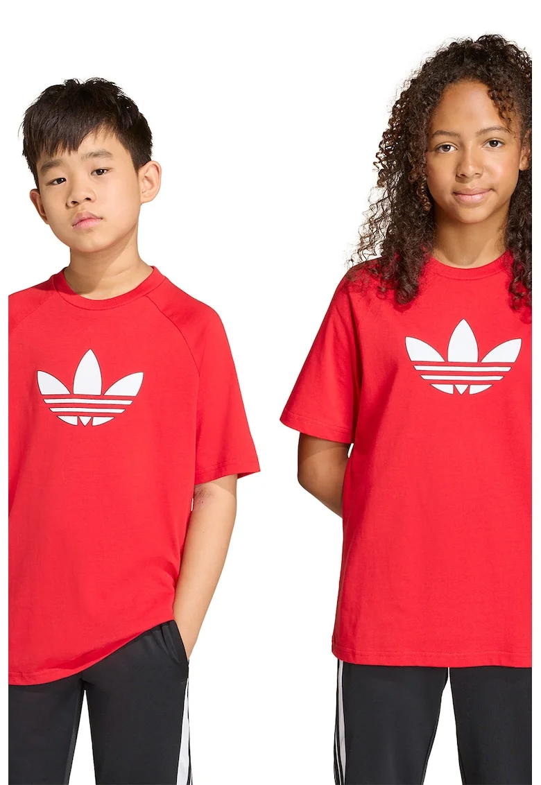Tricou lejer cu logo GFX, Rosu/Alb