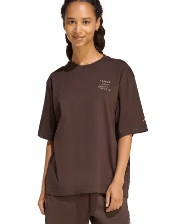 Tricou lejer cu decolteu la baza gatului, Maro