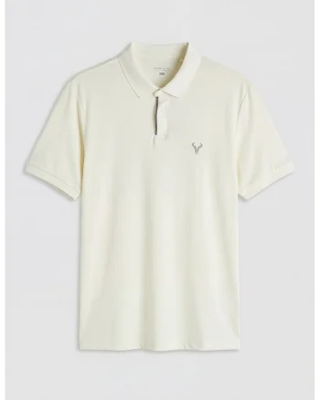 Tricou polo slim fit, Alb