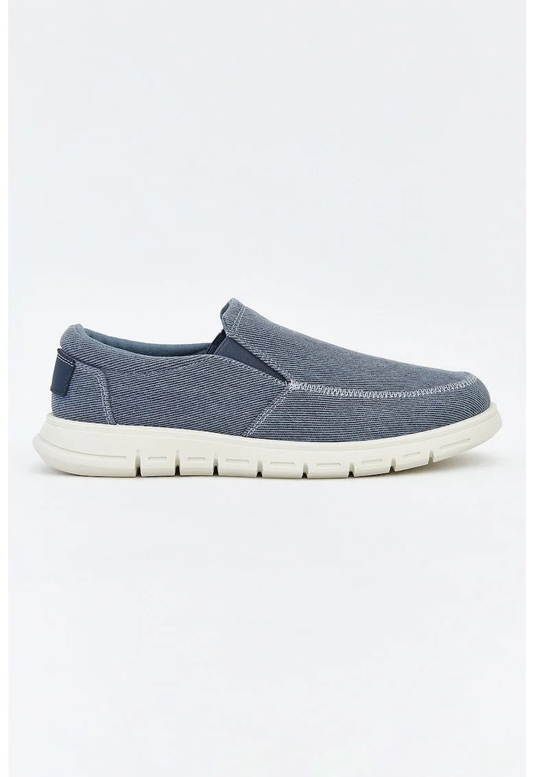 Pantofi uni din material textil, Bleumarin