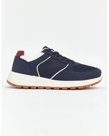 Pantofi sport low-cut, Alb/Bleumarin