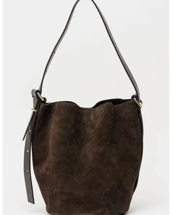 Geanta bucket de piele, Maro cafeniu