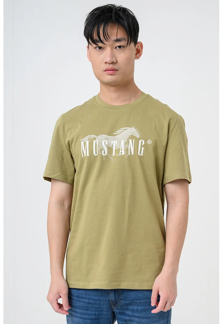 Tricou cu imprimeu logo Austin, Verde masliniu deschis