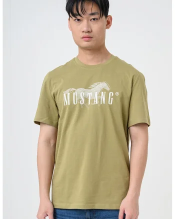 Tricou cu imprimeu logo Austin, Verde masliniu deschis