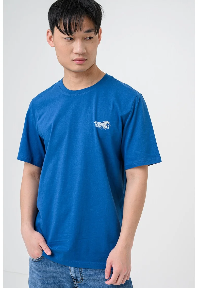 Tricou cu logo Austin, Albastru paun