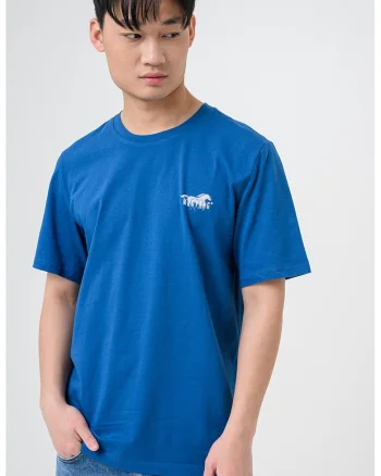 Tricou cu logo Austin, Albastru paun
