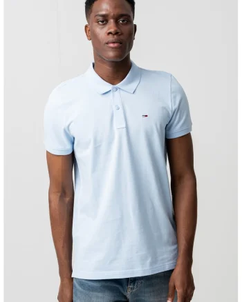 Tricou polo slim fit, Albastru pal