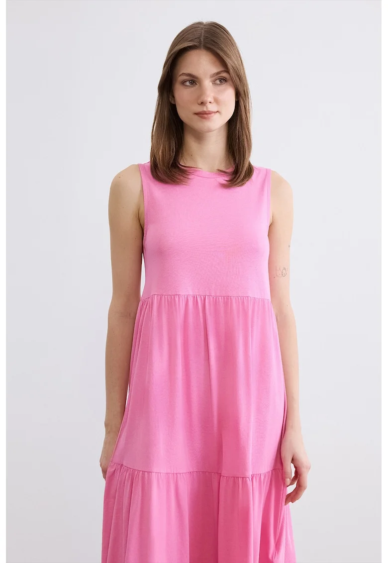 Rochie midi dreapta, Roz deschis