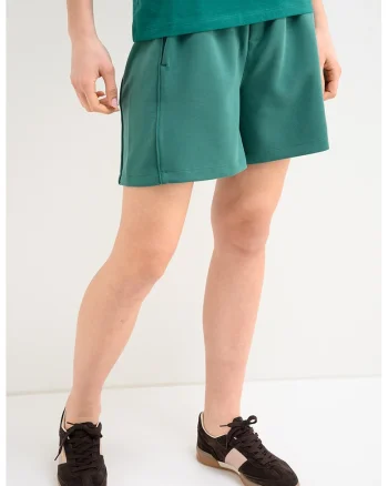 Pantaloni scurti din amestec de modal Eta, Verde englez