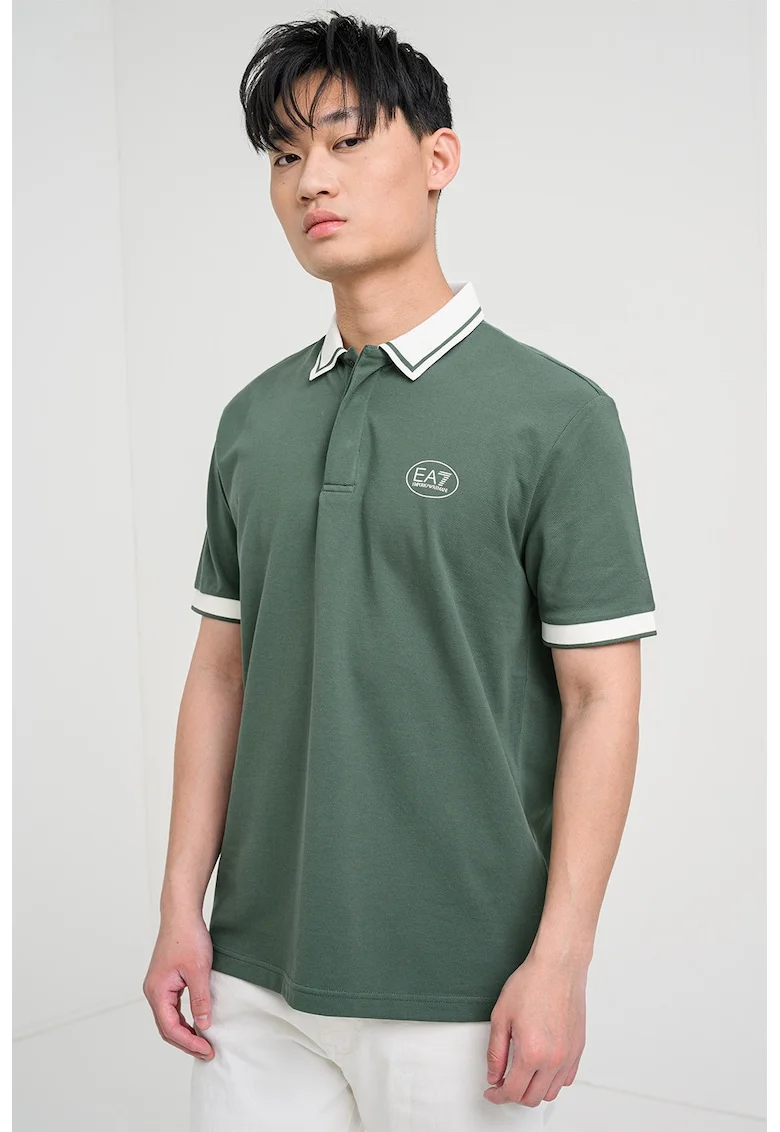 Tricou polo pentru tenis Club, Verde feriga