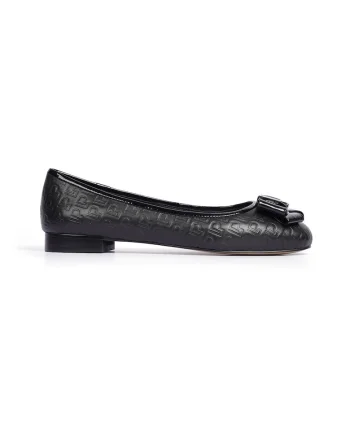 Balerini femei  Carissa, piele bej, Bej, Negru
