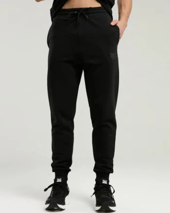 Pantaloni cu buzunare laterale si talie elastica, Negru, Negru
