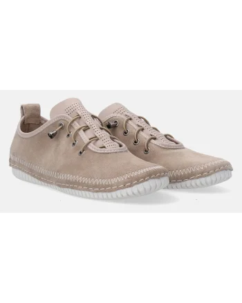 Pantofi sport din piele intoarsa cu sireturi elastice