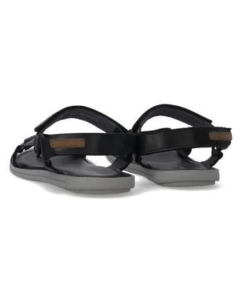 Sandale uni din piele cu velcro