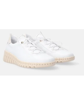 Pantofi sport din piele cu talpa wedge,