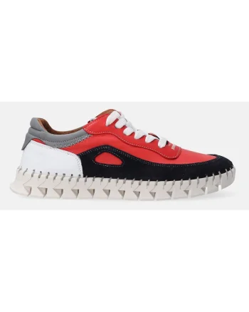 Pantofi sport din piele cu model colorblock