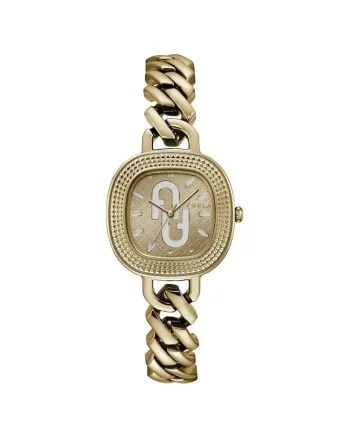 Ceas dama,  WW00048009L2, bransoleta galbena, cadran champagne, 30x7mm, rezistent la apa 30m