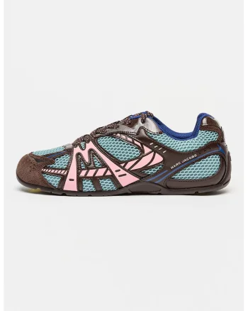 Pantofi sport The 72 Spring din plasa cu garnituri din piele intoarsa, Albastru aquamarin/Roz