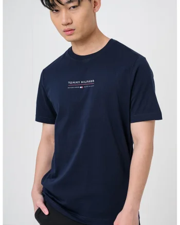 Tricou din bumbac cu logo, Bleumarin