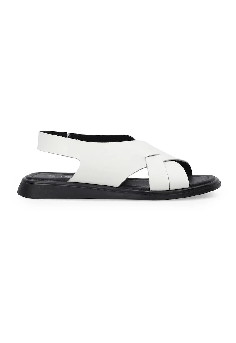 Sandale slingback din piele cu barete incrucisate