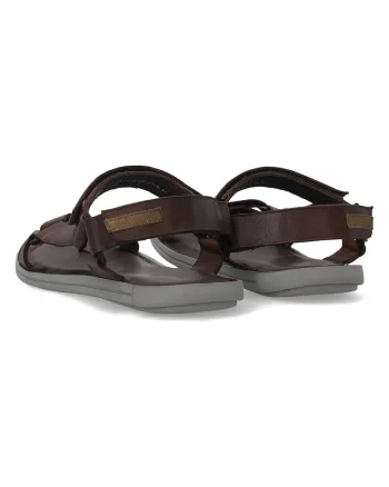 Sandale cu talpa joasa din piele cu velcro