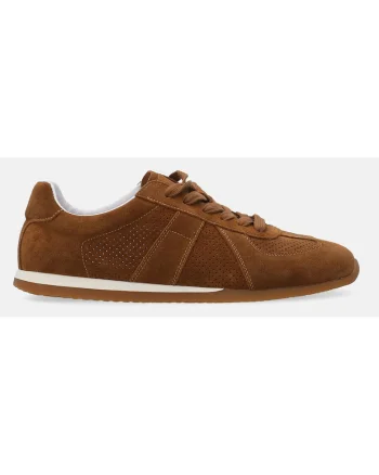 Pantofi sport uni din piele intoarsa, cu profil jos