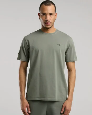 Tricou din amestec de bumbac cu detaliu logo, Kaki, Kaki