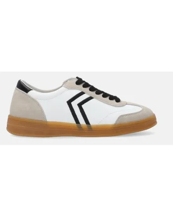 Pantofi sport cu profil jos din piele si piele intoarsa