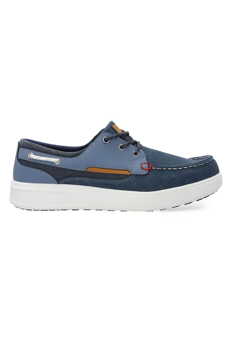 Pantofi marinaresti din material textil si piele ecologica