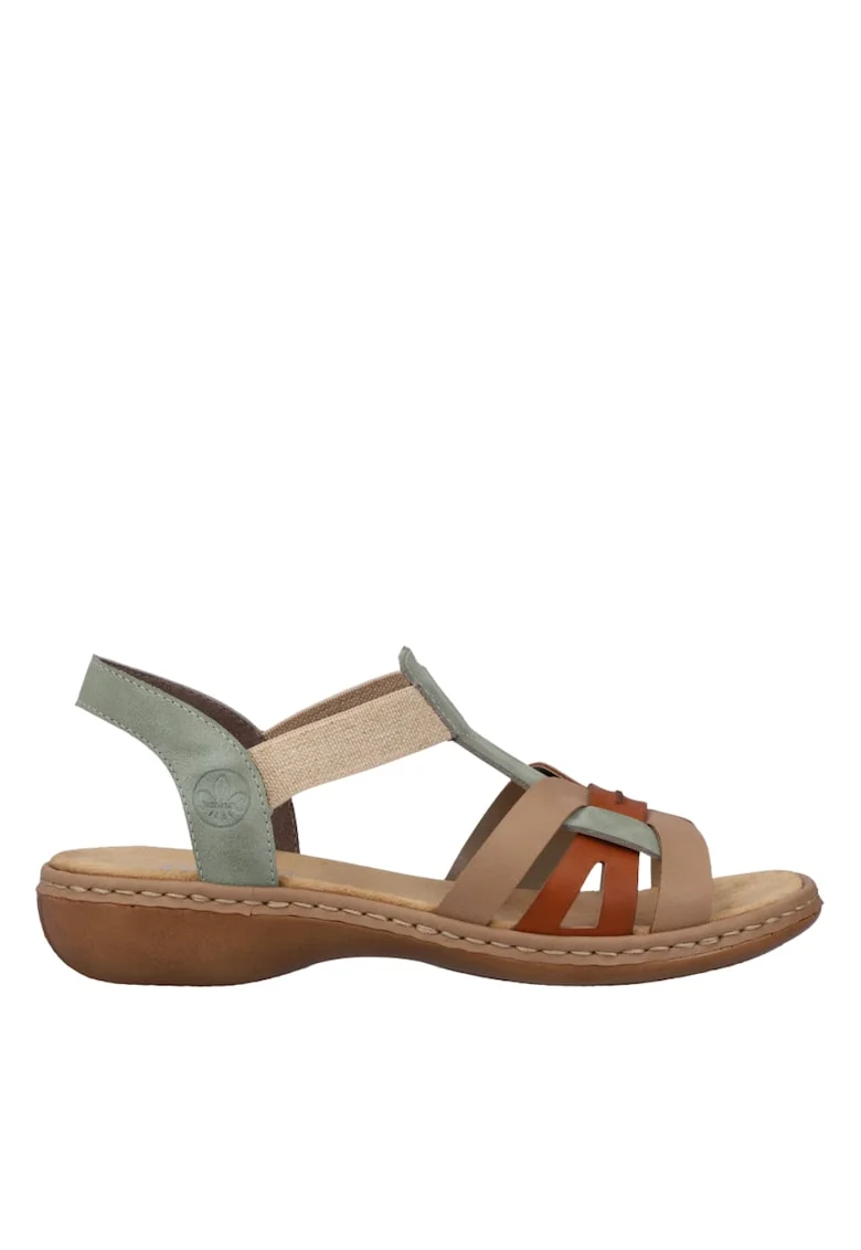 Sandale casual, dama,  ANTISTRESS, 65918-52 verde, piele ecologica, Verde
