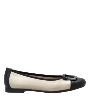 Balerini  D0K12-90, bej, piele naturala, Bej