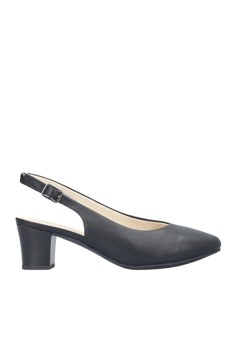 Pantofi casual, dama,  ANTISTRESS, 44651-00 negru, piele naturala, Negru