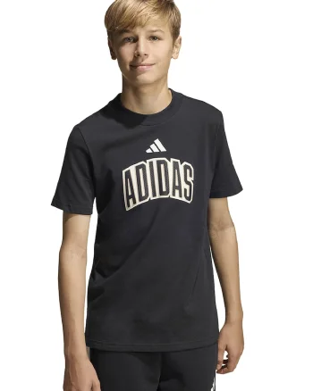 Tricou de bumbac cu logo Gfx, Negru