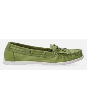 Pantofi boat din piele cu funda