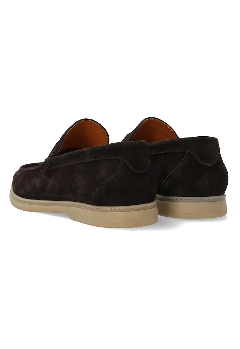 Pantofi loafer cu cusaturi laterale din piele intoarsa