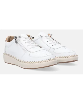 Pantofi sport din piele cu fermoar si platforma