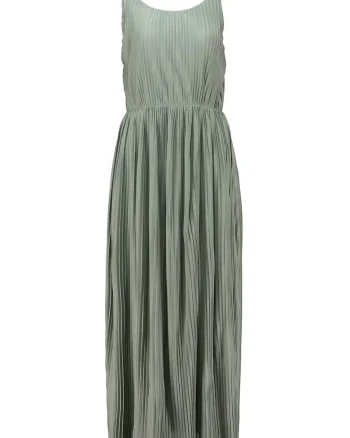 Rochie plisata cu bretele ajustabile, Sage Green