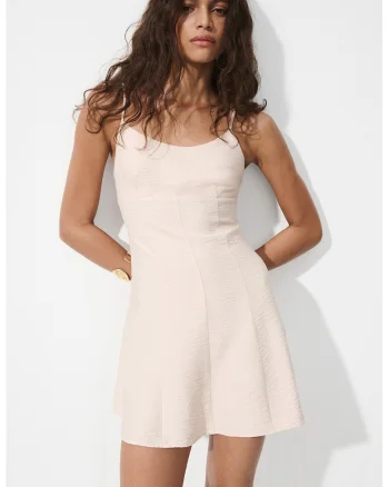 Rochie mini cu bretele ajustabile, Roz pal